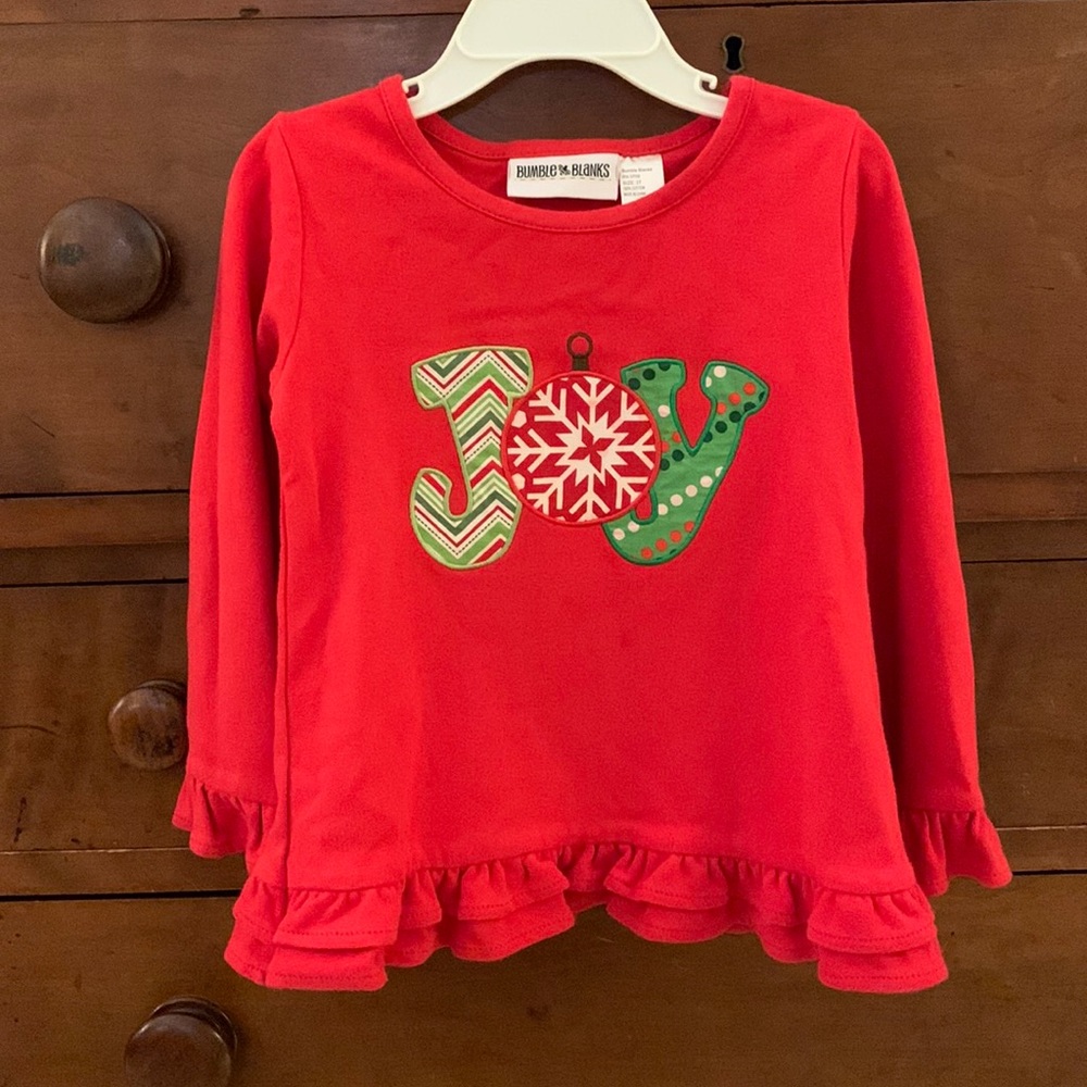 Joy Holiday shirt Size 3T